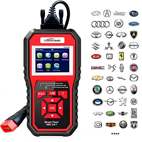 KONNWEI OBD2 Scanner Code Reader Professional OBDII Anto Scanner Car Diagnostic Check Engine Light Tool for All OBD II Protocol Cars After 1996 (Enhanced KW850)