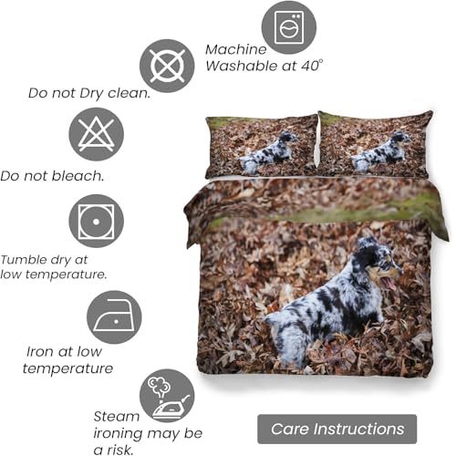 Housse de couette en microfibre douce zippée pour lit double 240 x 260