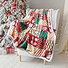 Christmas Blankets and Throws Cozy Red Sherpa Throw Blanket for Couch Festive Holiday Decor with Snowman Snowflake Patterns Perfect Red Throw Blanket for Christmas Celebrations