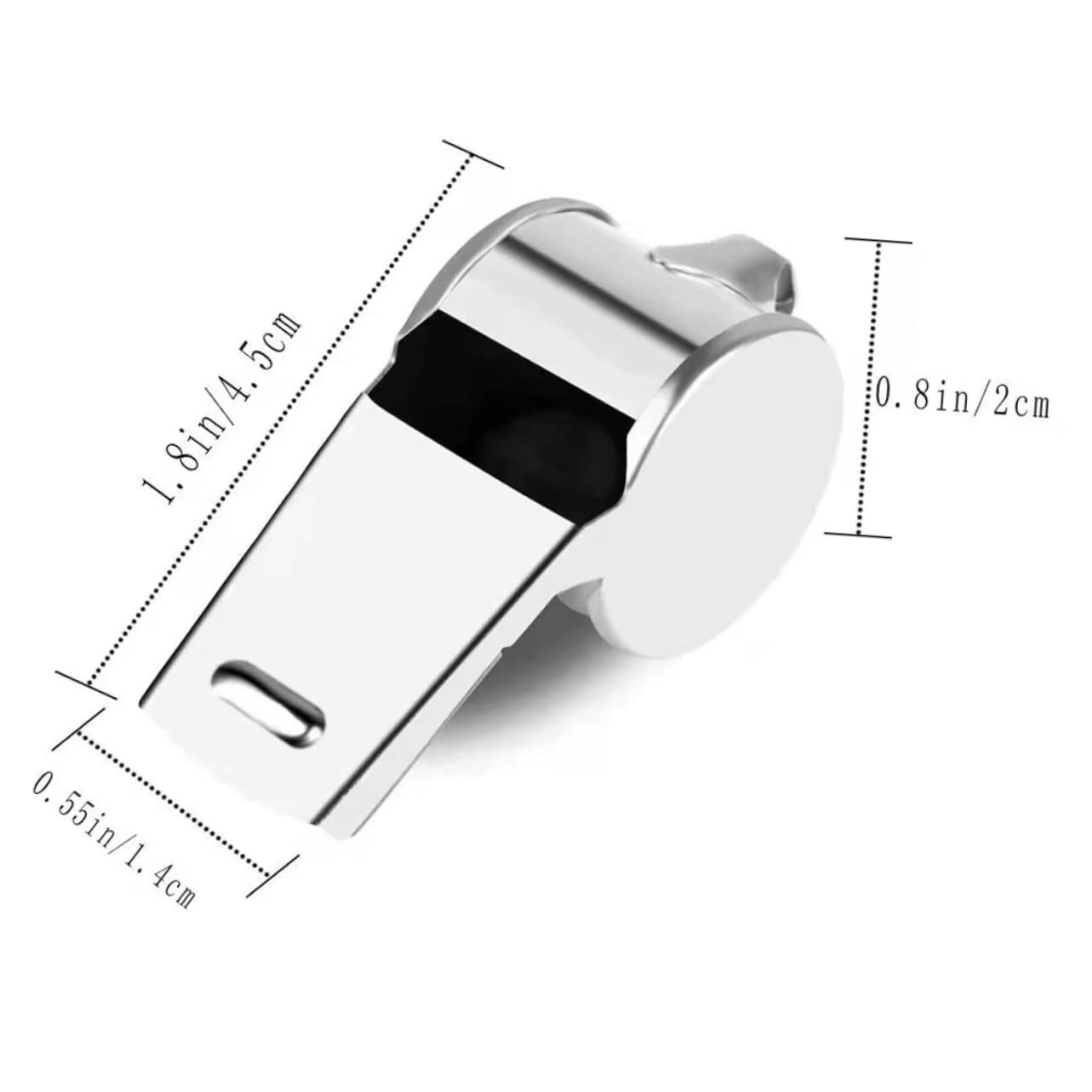 Garneck Loud Metal Whistle Stainless Steel Whistle Lanyard for Sports Emergency Survival