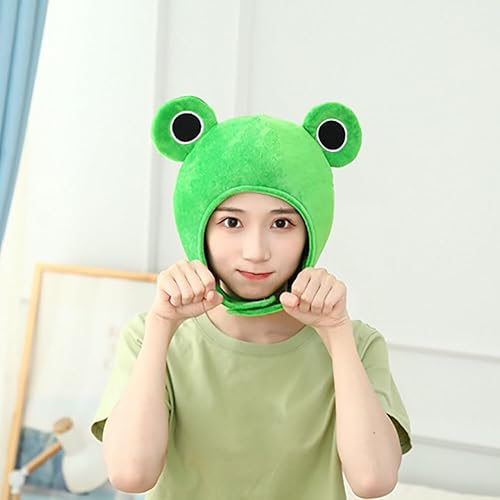 Miniatura 3 de Sombrero de rana de invierno, accesorio completo para fiesta, disfraz de cosplay, lindo gorro de rana de dibujos animados de felpa para niños y