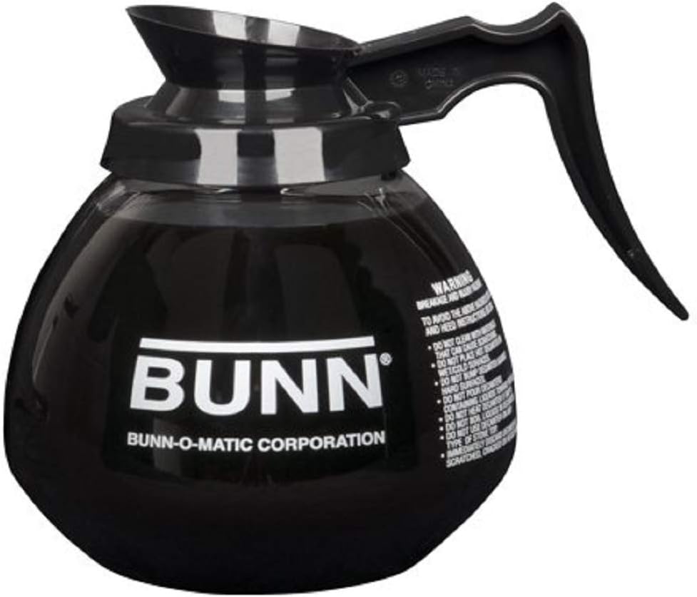 BUNN 12Cup Glass Coffee Decanter, Black Bunn Coffee Pot