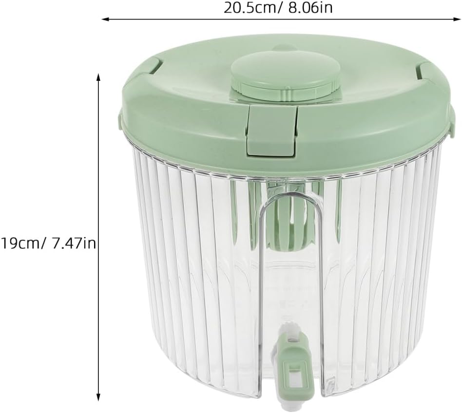 1 Gallon Plastic Drink Dispenser: Beverage Dispenser With Spigot And Lock - Water Container for Fridge Bar Party