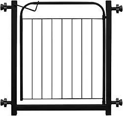 Portão Cachorro Pet Cercado Segurança para Cães e Bebês Largo 69 a 84cm com Extensor 10cm Cor Preto Romero