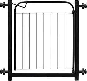 Portão Pet Segurança para Cães e Bebês Largo 69 a 84cm C/ Extensor 10cm Cor Preto