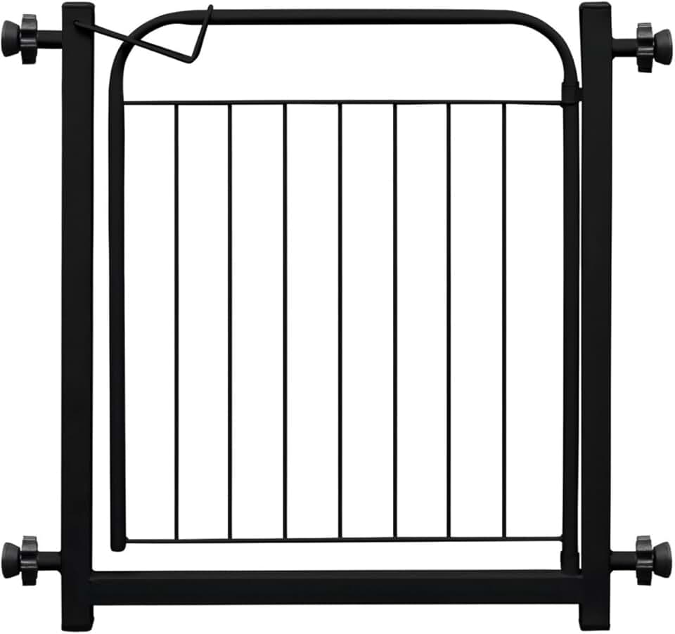 Portão Pet Segurança para Cães e Bebês Largo 69 a 84cm C/ Extensor 10cm Cor Preto