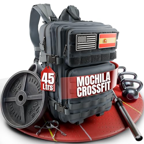 SPARTANFY | Mochila Crossfit Hombre 45L | Mochila Táctica Militar Impermeable para...