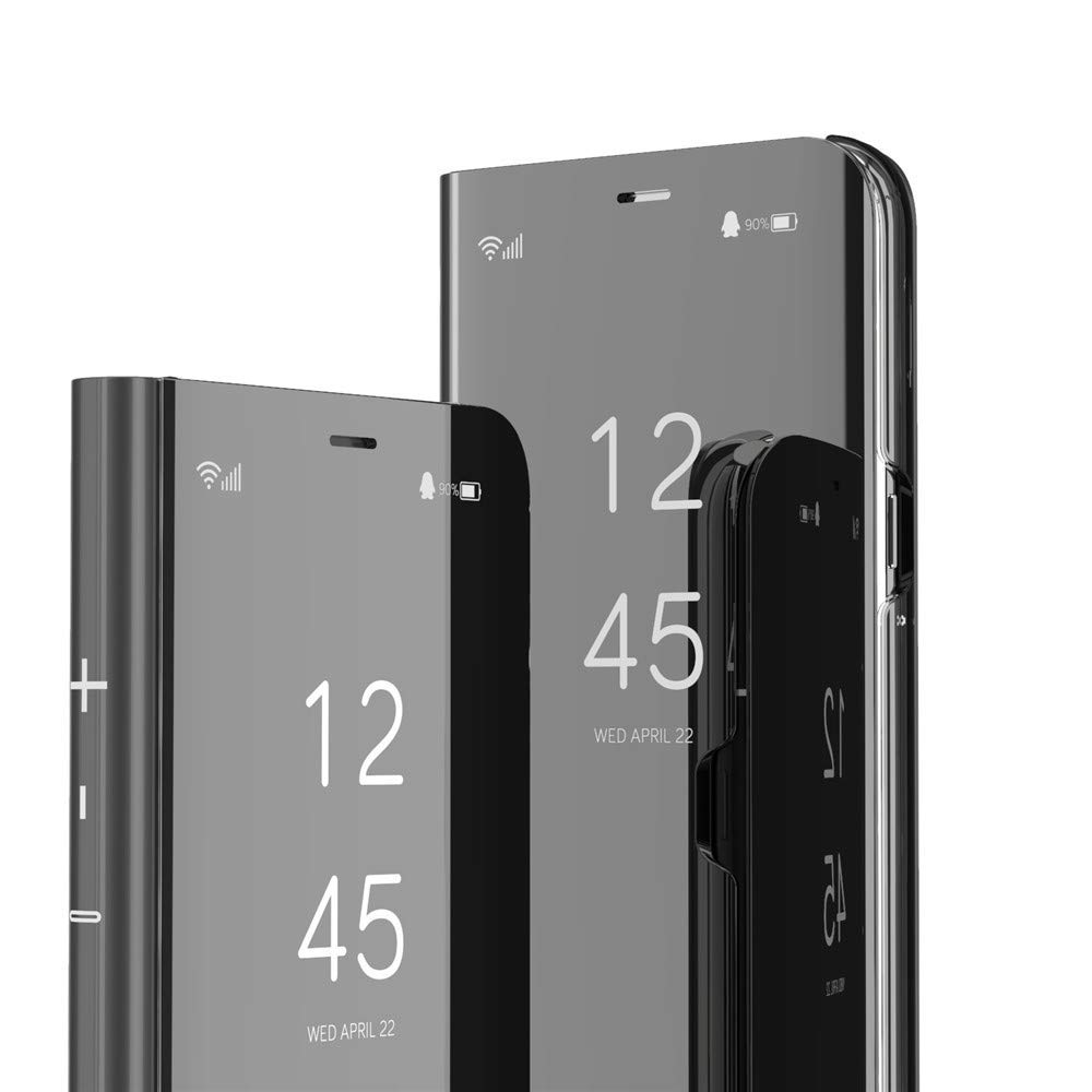 Nainika Mobile Flip Cover Samsung Galaxy s20, Mirror Clear View Look, Magnetic Video Stand, Shockproof, Electroplate Mirror with 360 Protection Case Cover [Diamond Black] (B08FCNJ4YS) Amazon Price History, Amazon Price Tracker