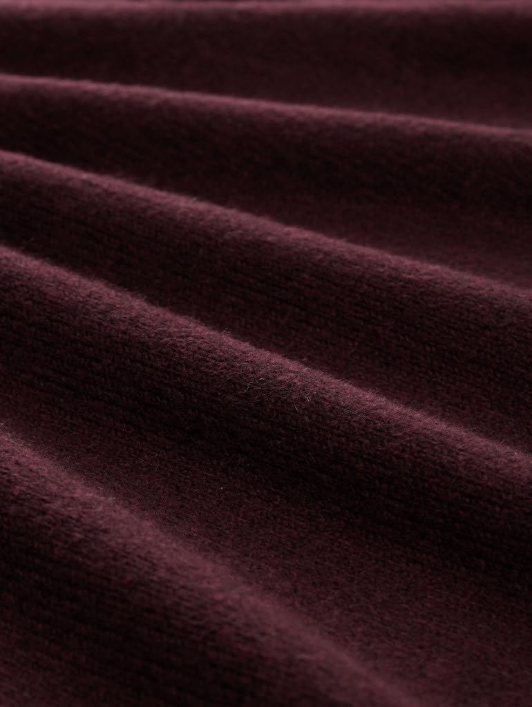 Tom Tailor Damen 1047703 Loose Fit Strickpullover Mit Stehkragen, 10525 - Dark Red Mélange, L EU