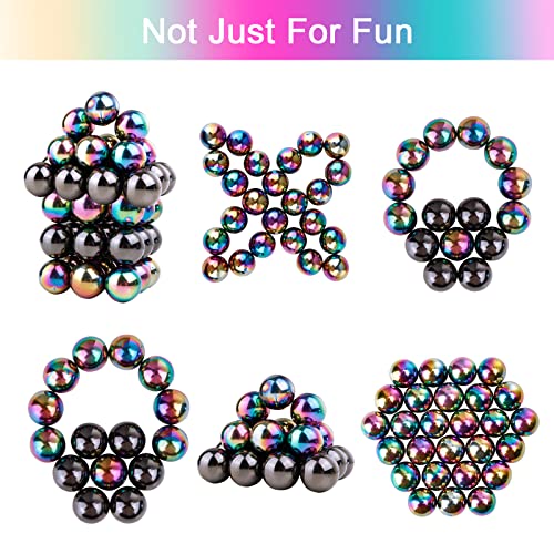 Bbfancy BBFANCY-MS001 27Pcs Magnet Rainbow Ball Fidget Toy, Diy Hematite Stones Toys For Adults, Science Kit For Anxiety Relief, Magnetic Rattle Snake Birthday Gift Filler Stuffer Party Favors thumb #4