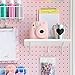 Pegboard Shelf & Pegboard Hooks/Brackets - Pegboard Accessories | Wooden Shelf (White)