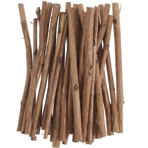 Veemoon 100pcs Craft DIY Wood Log Sticks, 10Cm 0.1-0.2 Inch in Diameter Rustic Wooden Sticks Photo Props Small Sticks - Sticks Inch - Mini Aquarium Driftwood Pieces Crafting Supplies