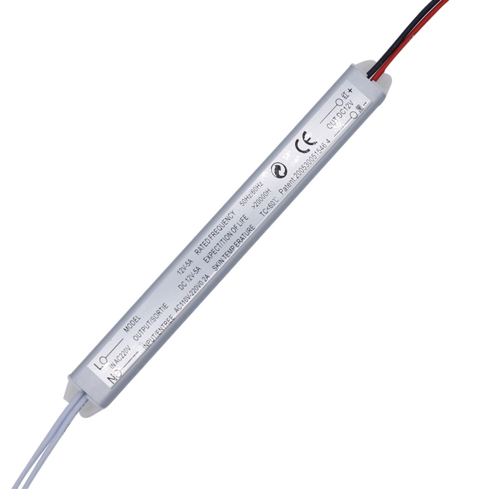 5pcs LED Driver 220v à 12V Commutation LED Driver Transformateur d'éclairage 12V Alimentation 12W 24W 36W 60W 72W for LED Strip Lamp(DC12V 5A 5pcs)