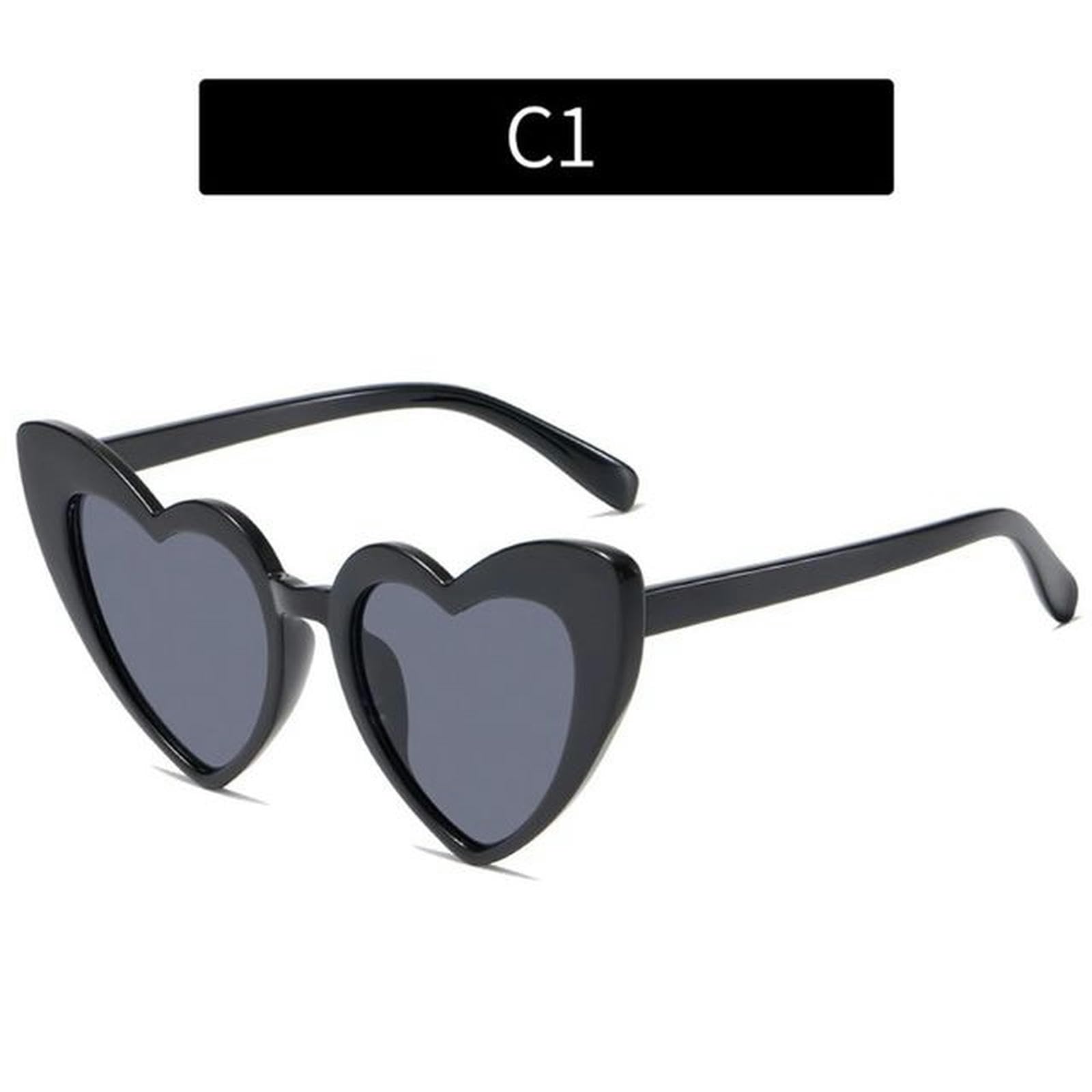 NOGRAX Okulary przeciwsłoneczne w kształcie serca okulary przeciwsłoneczne miłość serce okulary ochronne okulary plażowe okulary vintage okulary przeciwsłoneczne