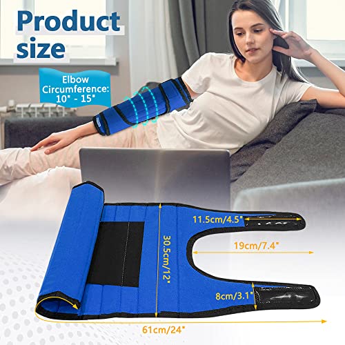 Zelen Elbow Splint Ulnar Nerve Elbow Brace Night for Cubital Tunnel Syndrome Elbow Immobilizer Stabilizer Brace Sleeping for Arthritis Pain Relief Tendonitis Arm Support Splint for Women Men (L)