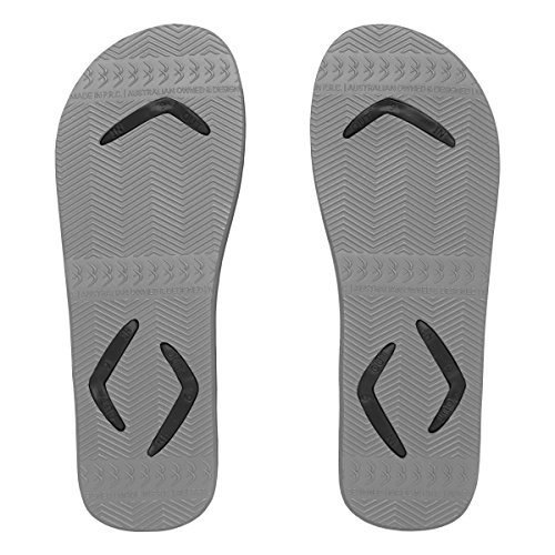 Image of Boomerangz (Clearance Stock Men's Flip Flops | Slippers | Thongs Colour: Black /Grey (#NoMoreBlowOuts #ChangeableStraps)