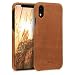 Produktbild kalibri Schutzhülle kompatibel mit Apple iPhone XR - Hülle Leder - Hardcover Handy Cover Case Hellbraun