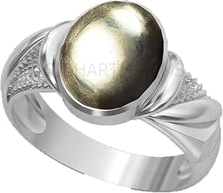 kushmiwal gems 8.25 Ratti Natural Pyrite Ring Genuine Stone Silver Plated Ring Adjustable Size For Men And Women-picture-30