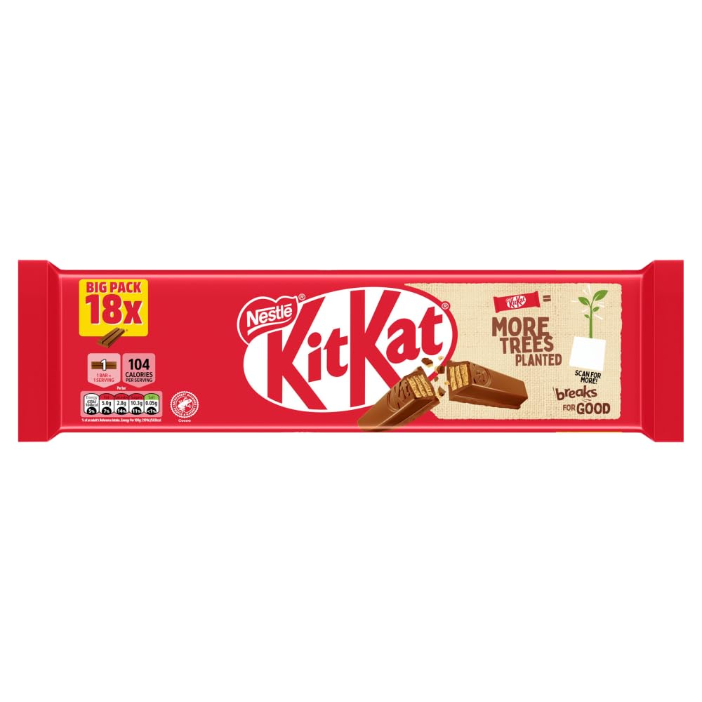 KitKat 2 Finger Milk Chocolate Biscuit Bars 20.7g - 12x 18 Bars (216 bars)