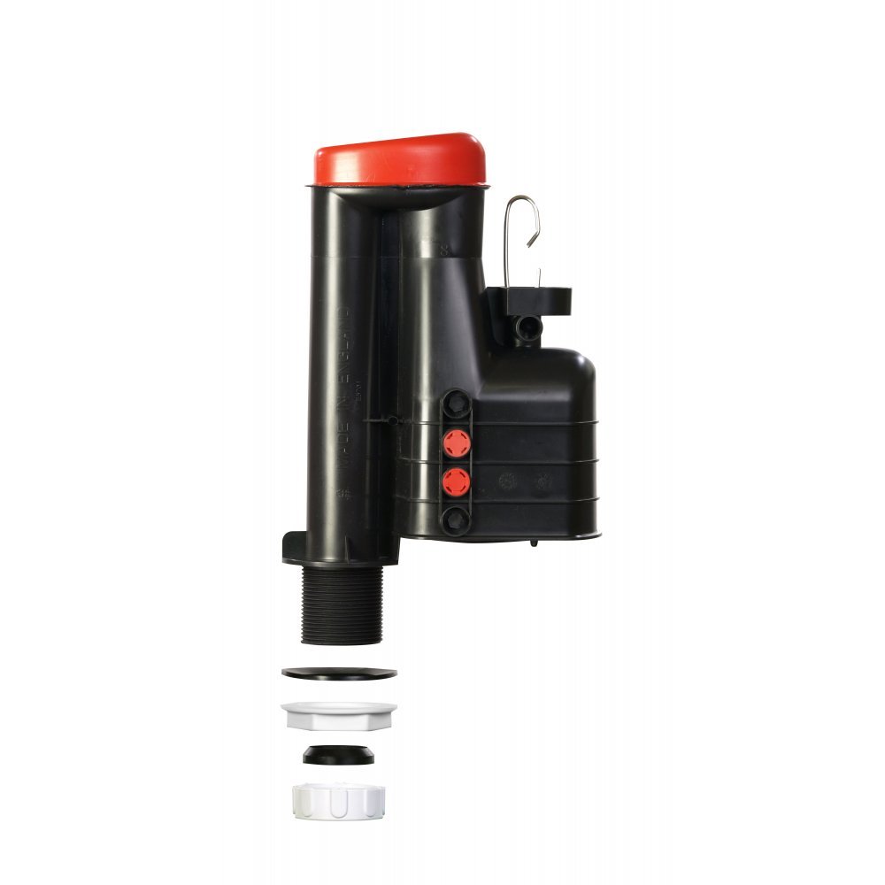 Fluidmaster Bkack And Red Dual Flush Compact Syphon 8" Trade In Post