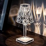 Crystal Table Lamps,Room Bedroom Decorative Dining Room Table Lamps,Romantic Candlelight Dinner-3 Light Modes, 8 Hours of Use Time, SUB Charging