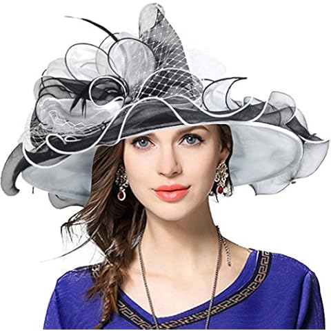 VECRY Women's Bridal Cap Tea Party Hat Cover