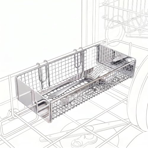 Viscogrip Dishwasher Silverware Basket with Hook 304 Stainless Steel
