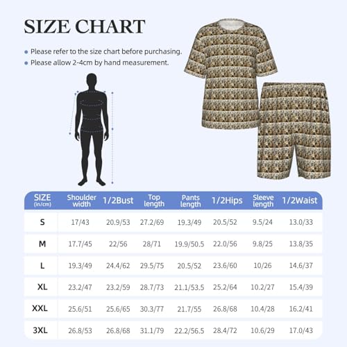 Pyjama 2 pièces pour homme à manches courtes avec imprimé chat - 4