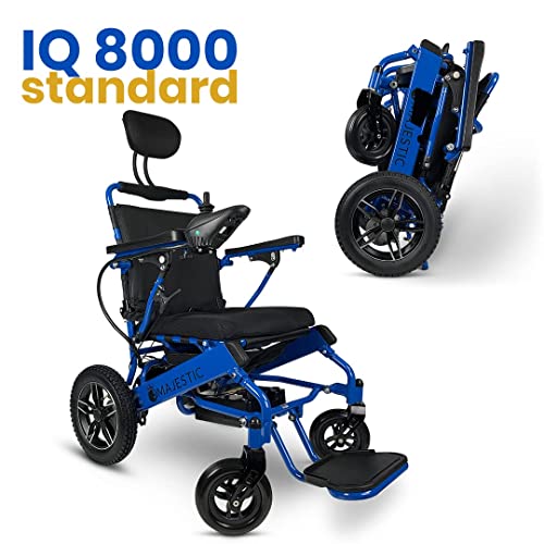 Majestic - 2022 Long Range Lightweight Electric Wheelchair - Remote Control Electric Wheelchairs Lightweight Foldable Motorized Power Electrics Wheel Chair Mobility Aid For Adults (20" Seat Width) #TOP1
