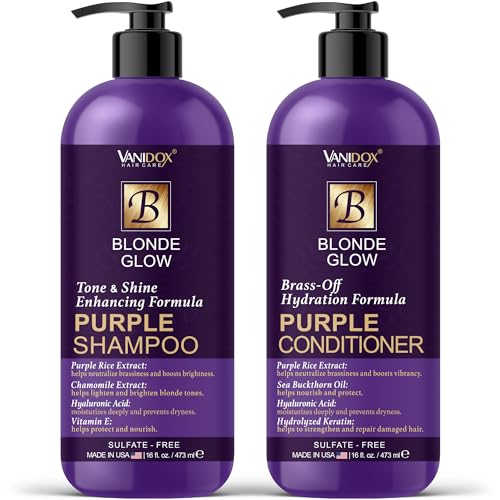 VANIDOX Sulfate Free Brass Toning Purple Shampoo and