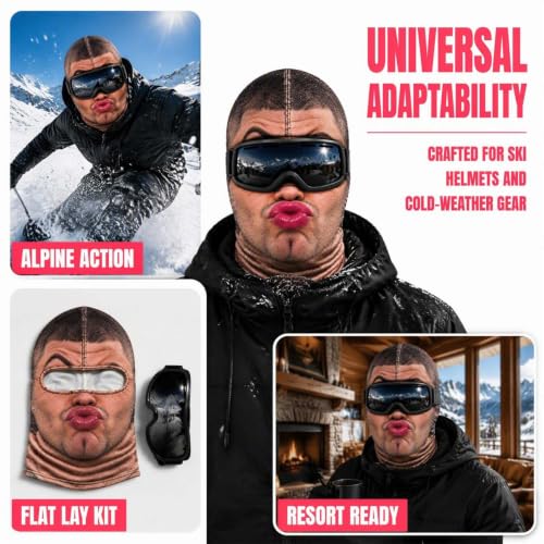 Funny Old Man Ski Mask Balaclava, Realistic Full Face Cover for Men Women - image 3