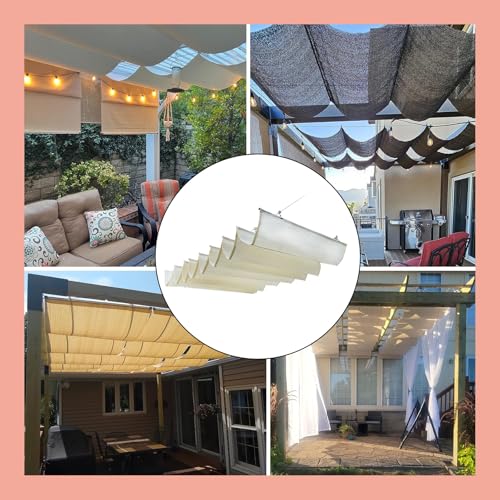 Voile d'ombrage rétractable pour pergola et terrasse extérieure flexible - 8