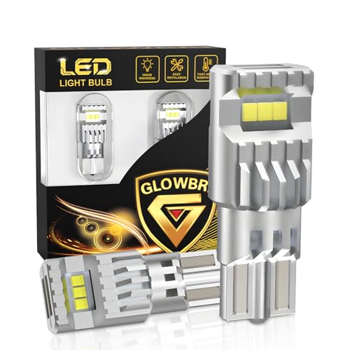 194 Led Bulb, 6 SMD 3030 Ceramic Lamp Beads, 168,175,T10, 2825, W5W Replacement Bulbs, Suitable for License Plate Bulb, Interior Lights, Map Lights, Dashboard Lights, and Reading Lights. (White)