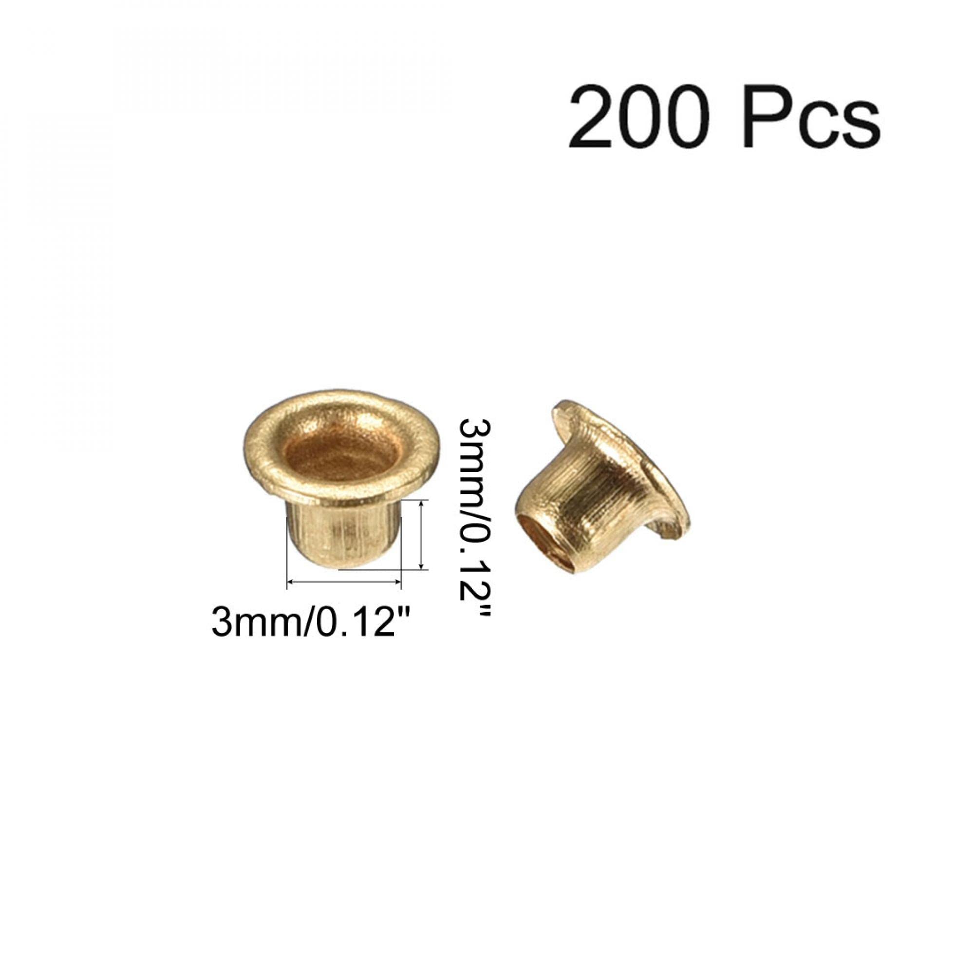 Hollow Rivet,3mm X 5mm Through Hole Copper Hollow Rivets Grommets ...