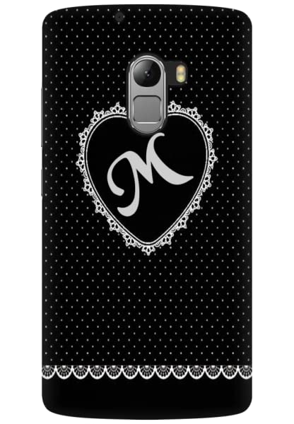 COBERTA Printed Back Cover for Lenovo Vibe K4 Note Case - Diamonds Decorated Heart Letter Alphabet M