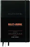 LEUCHTTURM1917 The Official Bullet Journal Edition 2 – Caderno construído para BuJo, médio A5 204 páginas de papel de 120 g/m², com guia de bolso Bujo (preto)