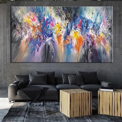 Tableau abstrait moderne XINBAO pour illuminer une chambre sombre en toile 50x100