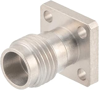 FMCN1667 2.4mm Female Connector Field Replaceable Attachment 2 Hole Flange .250 inch Hole Spacing 0.02 inch Pin with Metal Contact Ring