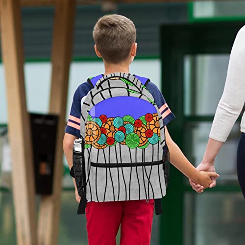 Sac à dos à fleurs multicolore pour le lycée et les sorties du week-end - 6