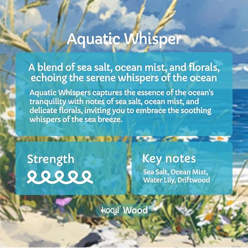 Image of Kooji Wood - Aquatic Whispers Car & Home Perfume - 12ml | Premium Freshener - Sea Salt, Ocean Mist & Floral Notes - 100% Indian Ingredients - Long-Lasting Aroma - Up to 90 Days