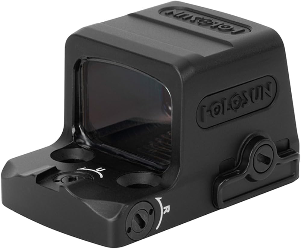 Holosun EPS Carry Series, 2MOA, 6MOA, 32 MOA Circle 2 MOA Dot Options, Modified RMSc, RMSc Adapter Plate, Solar Failsafe - Red/Green/Gold Options