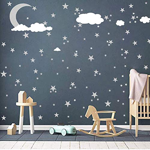 Yunobi Stickers muraux pour chambre d'enfant Motif étoiles et nuages Cover