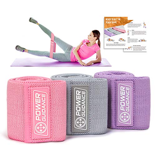 POWER GUIDANCE Bandes de Résistance Exercice Résistance Élastique -Musculation Entraînement,Yoga, Pilates- pour Booty,Hanche et Cuisse Set de 3