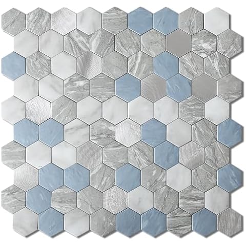 BeNice Peel and Stick Hexagon Tiles Cover