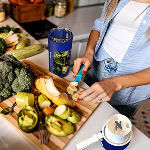 Portable Blender, Mini Blender For Shakes And Smoothies, Personal Usb Rechargeable, Fresh Juice With 8 Blades, 12Oz Handheld Kichen Ice (Blue) #TOP6