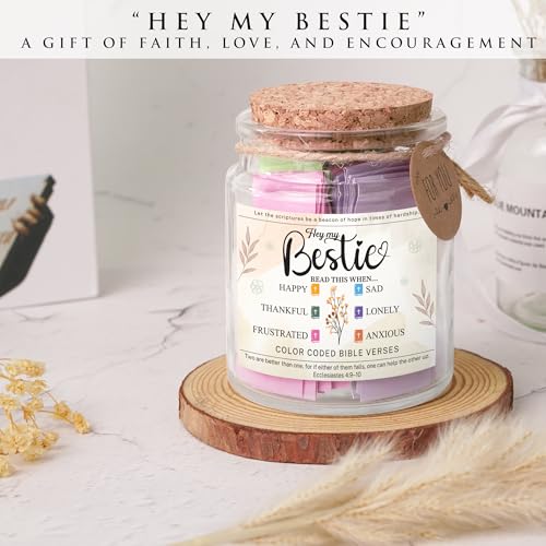 Inspirational Bible Verse Jar for Best Friends – 92 Color-Coded Scriptures to Uplift and Encourage Christian Women - Image 3