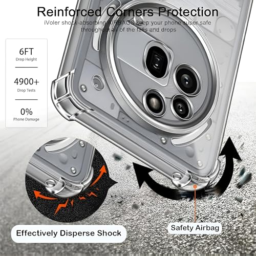 Image of Fashionury 3D Raised Transparent Crystal Clear Back Cover for Nothing Phone 3a Pro | Shockproof Design | Anti-Slip Grip | Camera Protection | 360 Degree Protection Mobile Case