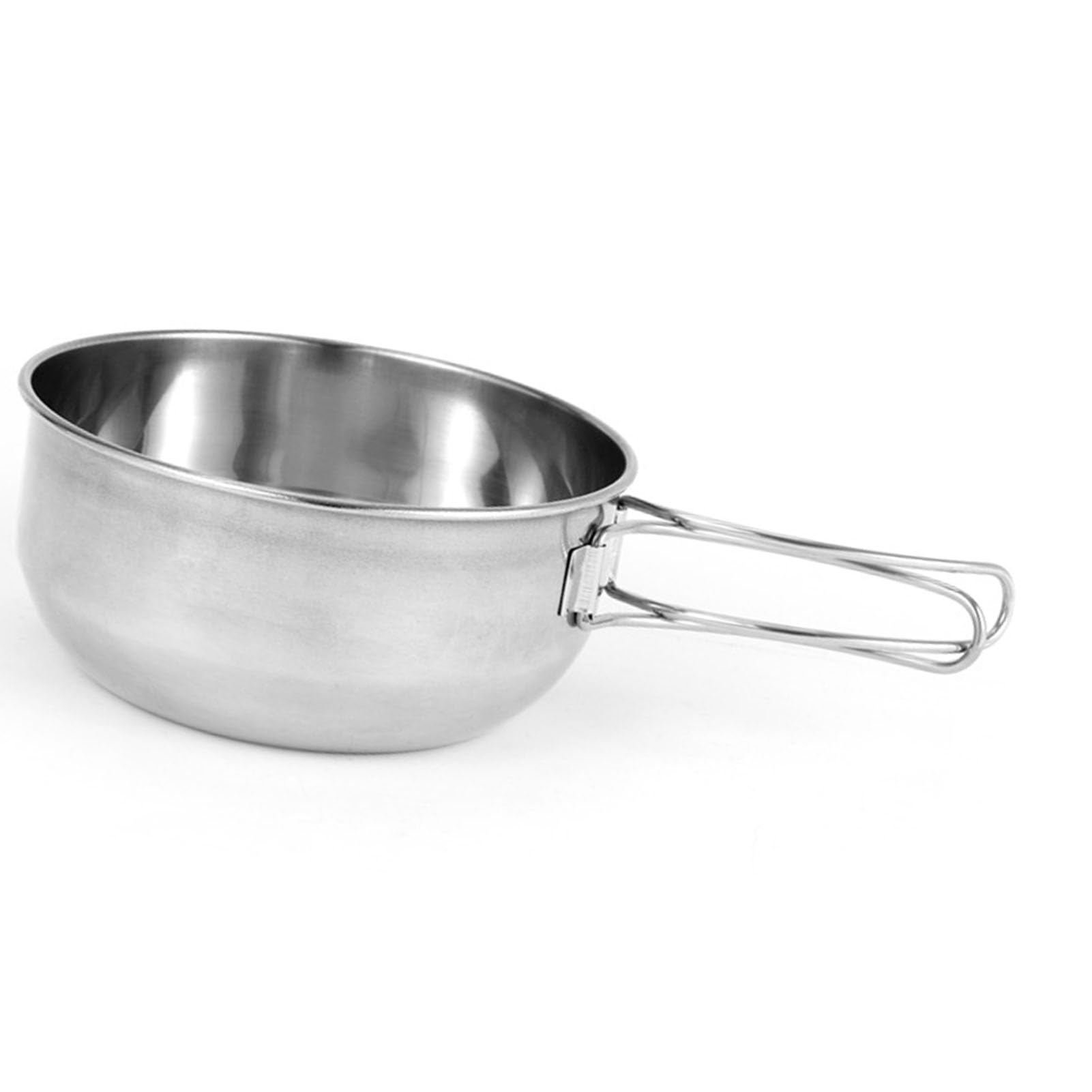 Sonew Składana Miska Kempingowa ze Stali Nierdzewnej – Garnek Turystyczny o Pojemności 700 Ml na Pikniki i Podróże (Duży 700ml)