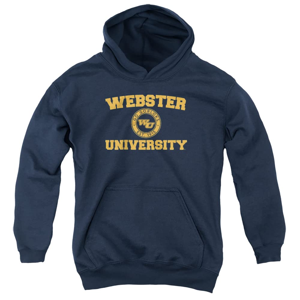 LOGOVISION Webster University Official Circle Logo Youth Kids Boy/Girls Pull-Over Hoodie Sweatshirt