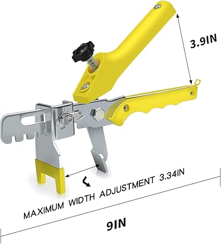 Miniatura 10 de Sistema de nivelación de azulejos con alicates para azulejos, 1200 clips espaciadores de azulejos y 300 cuñas reutilizables, juego de herramientas